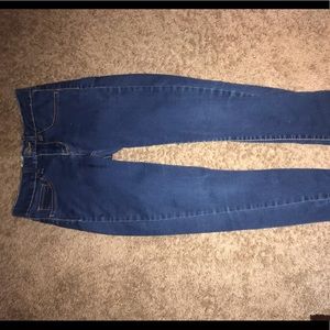 Dark wash blue jean leggings